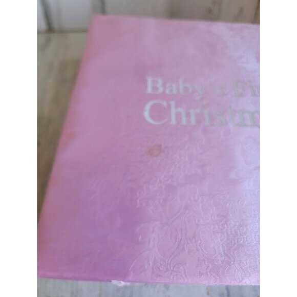 Kurt Adler baby's first Christmas girl Pink glitter ornament Xmas set - Picture 10 of 13